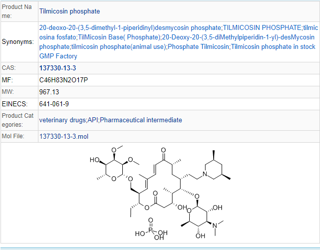 Tilmicosin Phosphate Tilmicosin Phosphate